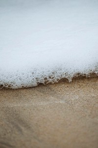 Waves washing ashore in the Lofoten Islands