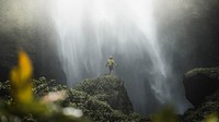 Nature desktop wallpaper background, waterfall in Java, Indonesia