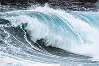 Stormy waves at M&oslash;lin beach in Streymoy, Faroe Islands