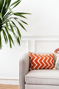 Cushion cover on a sofa for home decoration