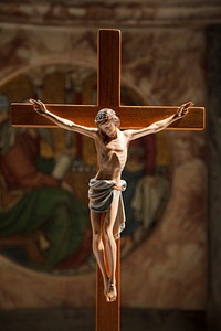 Free Jesus on cross image, public domain crucifix CC0 photo.