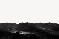 Dark nature background, landscape border, off-white design