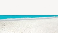 Beach collage element, beautiful scenery psd