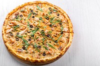 Free homemade delicous pizza image, public domain CC0 photo.