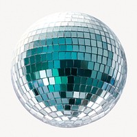 Disco ball sticker, party decoration isolated image psd