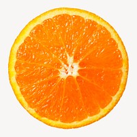 Orange slice sticker, fruit isolated image psd