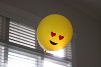 Free yellow latex balloon image, public domain decoration CC0 photo.