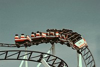 Free roller coaster image, public domain amusement park CC0 photo.