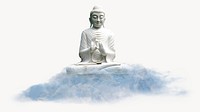 Buddha statue image on white background