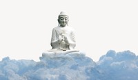 Buddha statue image on white background