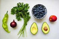 Free healthy food image, top view public domain CC0 photo.