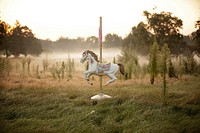 Free carousel horse image, public domain amusement park CC0 photo.