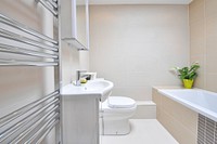 Free minimalistic bathroom design image, public domain interior design CC0 photo.