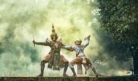 Traditional Khon dance. Free public domain CC0 photo.