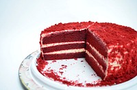 Free red velvet cake image, public domain CC0 photo.