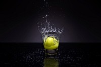 Free lemon splash, drink image, public domain alcohol CC0 photo.