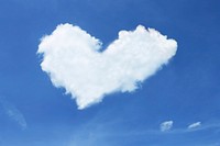 Heart shape cloud, free public domain CC0 image.