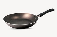 Frying pan collage element, cooking utensil design psd