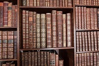 Free antique books on shelf photo, public domain CC0 image.