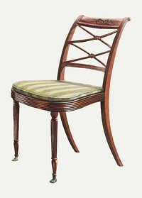 Vintage side chair vector illustration, remixed from the artwork by Ferdinand Cartier