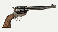 Vintage revolver gun vector illustration, remixed from the artwork by Elizabeth Johnson