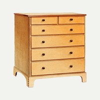 Vintage drawer vector illustration, remixed from the artwork by Winslow Rich