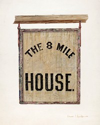 Tavern Sign (ca.1941) by E.J. Reynolds. Original from The National Gallery of Art. Digitally enhanced by rawpixel.