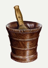 Mortar and pestle illustration vector, remixed from the artwork by Elizabeth Moutal