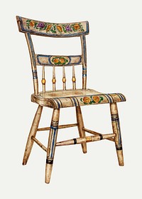 Vintage chair vector illustration, remixed from the artwork by Edward L. Loper
