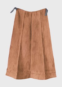 Vintage brown skirt vector, remixed from artwork by Betty Fuerst