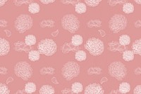 Peony floral pattern vector pink background, remix from artworks by Zhang Ruoai