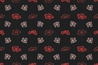 Vintage Chinese floral pattern black background, remix from artworks by Zhang Ruoai