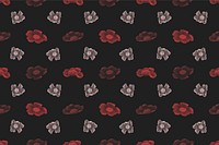Chinese floral pattern vector black background, remix from artworks by Zhang Ruoai