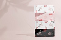 Beauty product packaging with floral pattern set, remix from artworks by Zhang Ruoai