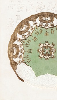 Design for a Plate (1880-1910) painting in high resolution by Noritake Factory. Original from The Smithsonian Institution. Digitally enhanced by rawpixel.