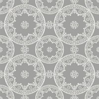 Floral mandala pattern background vector in gray, remixed from Noritake factory china porcelain tableware design