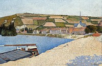 Les Andelys, C&ocirc;te d&rsquo;Aval (1886) painting in high resolution by <a href="https://www.rawpixel.com/search/Paul%20Signac?sort=curated&amp;page=1&amp;topic_group=_my_topics">Paul Signac</a>. Original from The Art Institute of Chicago. Digitally enhanced by rawpixel.