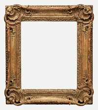 Gold frame mockup psd in vintage style, remixed from artworks by &Eacute;douard Manet