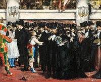 Masked Ball at the Opera (1873) painting in high resolution by Edouard Manet. Original from National Gallery of Art. Digitally enhanced by rawpixel.