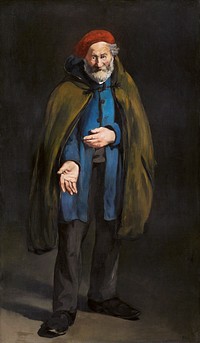 Beggar with a Duffle Coat (Philosopher), (1865&ndash;1867) painting in high resolution by &Eacute;douard Manet. Original from The Art Institute of Chicago. Digitally enhanced by rawpixel.
