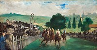 The Races at Longchamp (1866) painting in high resolution by édouard Manet. Original from The Art Institute of Chicago. Digitally enhanced by rawpixel. 