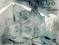L&rsquo;Aube (1896) print by <a href="https://www.rawpixel.com/search/Henri%20de%20Toulouse-Lautrec?sort=curated&amp;page=1&amp;topic_group=_my_topics">Henri de Toulouse&ndash;Lautrec</a>. Original from The Art Institute of Chicago. Digitally enhanced by rawpixel.