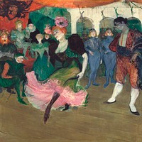 Marcelle Lender Dancing the Bolero in Chilp&eacute;ric (1895-1896) painting in high resolution by Henri de Toulouse&ndash;Lautrec. Original from National Gallery of Art. Digitally enhanced by rawpixel.