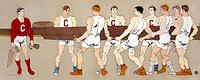 College rowing club  (ca. 1907) print in high resolution by Edward Penfield. Original from ThLibrary of Congress. Digitally enhanced by rawpixel.