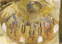 Angels, Mosaic, Palatine Chapel, Palermo (ca. 1897&ndash;1903) by<a href="https://www.rawpixel.com/search/John%20Singer%20Sargent?sort=curated&amp;page=1&amp;topic_group=_my_topics"> John Singer Sargent</a>. Original from The MET Museum. Digitally enhanced by rawpixel.