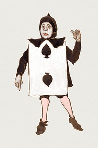 Two of Spades psd from Lewis Carroll’s Alice’s Adventures in Wonderland, remixed from drawings by William Penhallow Henderson