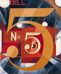 I Saw the Figure 5 in Gold (1928) painting in high resolution by Charles Demuth. Original from The MET Museum. Digitally enhanced by rawpixel.