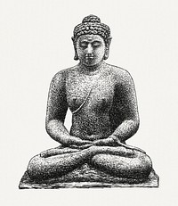 Buddha Borobudur (ca. 1891–1941) drawing | Free Photo Illustration ...