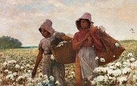 The Cotton Pickers (1876) by Winslow Homer. Original from Los Angeles County Museum of Art. Digitally enhanced by rawpixel.