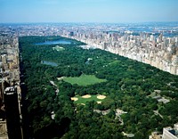 Aerial view of Central Park, New York. Original image from <a href="https://www.rawpixel.com/search/carol%20m.%20highsmith?sort=curated&amp;page=1">Carol M. Highsmith</a>&rsquo;s America, Library of Congress collection. Digitally enhanced by rawpixel.
